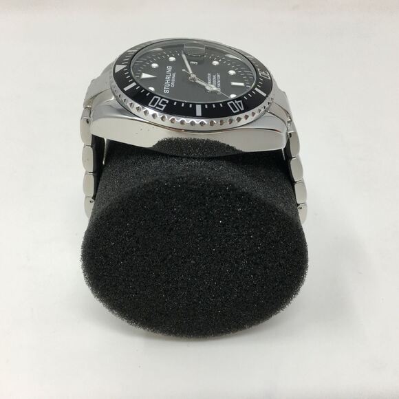 Men's Stuhrling Depthmaster 3940 Miyota Movement Diver Watch, Size 42mm - Silver - Picture 4 of 11